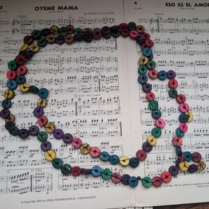 Colorful Wooden Button Necklace